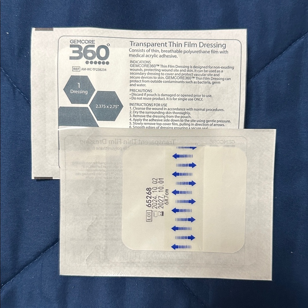 75 Gemcore 360 Transparent Thin Film Dressing
